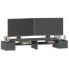 Soporte Para Monitor Madera Maciza De Pino Gris 100x27,5x15 Cm