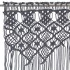 Cortina De Macramé Algodón Gris Antracita 140x240 Cm