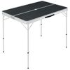 Mesa De Camping Plegable Con 2 Bancos Aluminio Gris