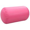 Rollo Hinchable De Gimnasia Con Bomba Pvc Rosa 100x60 Cm