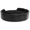 Cama Para Perros Felpa Y Cuero Sintético Negro 99x89x21 Cm