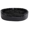 Cama Para Perros Felpa Y Cuero Sintético Negro 99x89x21 Cm