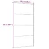 Puerta Corredera Esg Vidrio Y Aluminio Blanca 102,5x205 Cm