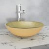 Lavabo De Vidrio Templado Dorado 42 Cm