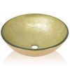 Lavabo De Vidrio Templado Dorado 42 Cm