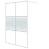 Mampara De Ducha Vidrio Esg Transparente Blanco 140x195 Cm