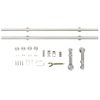 Kit De Herrajes Para Puerta Corredera 183 Cm Acero Plateado