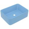 Lavabo De Lujo De Cerámica Azul Claro Mate 41x30x12 Cm