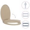 Tapa Y Asiento De Váter Con Cierre Suave Ovalada Beige