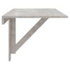 Mesa De Pared Plegable Contrachapada Gris Hormigón 100x60x56 Cm