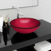 Lavabo De Vidrio Templado Rojo 42x14 Cm