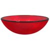 Lavabo De Vidrio Templado Rojo 42x14 Cm