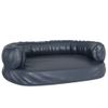 Cama Para Perros De Espuma Cuero Sintético Azul Oscuro 75x53 Cm