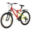 Bicicleta Montaña 21 Velocidades 26 Pulgadas Rueda 49 Cm Rojo