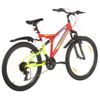 Bicicleta Montaña 21 Velocidades 26 Pulgadas Rueda 49 Cm Rojo