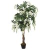 Árbol De Wisteria Artificial 560 Hojas Verde Y Blanco 80 Cm