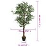 Ficus Artificial Con 378 Hojas Verde 80 Cm