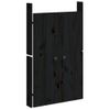 Puertas De Cocina Exterior 2 Uds Madera Pino Negro 50x9x82 Cm