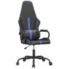 Silla Gaming Con Masaje Cuero Sintético Azul Y Negro