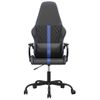 Silla Gaming Con Masaje Cuero Sintético Azul Y Negro