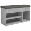 Banco Zapatero Madera De Ingeniería Gris Hormigón 82x32x45,5 Cm