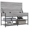 Banco Zapatero Madera De Ingeniería Gris Sonoma 100x42,5x50 Cm