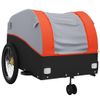 Remolque Para Bicicleta Hierro Negro Y Naranja 45 Kg