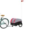 Remolque Para Bicicleta Hierro Negro Y Rojo 30 Kg