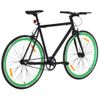 Bicicleta De Piñón Fijo Negro Y Verde 700c 59 Cm