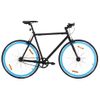 Bicicleta De Piñón Fijo Negro Y Azul 700c 59 Cm