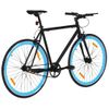 Bicicleta De Piñón Fijo Negro Y Azul 700c 59 Cm