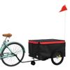 Remolque Para Bicicleta Hierro Negro Y Rojo 45 Kg