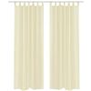 2 Cortinas Color Crema Transparentes 140 X 225 Cm