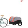 Remolque Para Bicicleta Hierro Negro Y Naranja 45 Kg