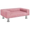 Cama Para Perros De Terciopelo Rosa 70x45x26,5 Cm