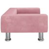 Cama Para Perros De Terciopelo Rosa 70x45x26,5 Cm