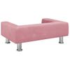 Cama Para Perros De Terciopelo Rosa 70x45x26,5 Cm