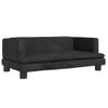 Cama Para Perros De Terciopelo Negro 80x45x30 Cm