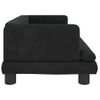 Cama Para Perros De Terciopelo Negro 80x45x30 Cm