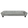 Cama Para Perros De Terciopelo Gris Claro 100x50x21 Cm