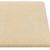 Paneles De Pared 12 Uds Tela Color Crema 30x15 Cm 0,54 M²