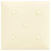 Paneles De Pared 12 Uds Cuero Sintético Crema 30x30 Cm 1,08 M²