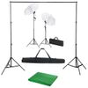 Kit Estudio Fotográfico Con Telón De Fondo, Lámparas Y Paraguas