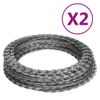 Alambre De Espino Rollo Helicoidal 2 Uds Acero Galvanizado 60 M