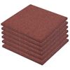 Losetas De Goma Protección De Caídas 6 Unidades 50x50x3cm Rojo