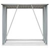 Casetilla Para Leña Acero Galvanizado Marrón 163x83x154 Cm