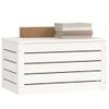 Caja De Almacenaje Madera Maciza De Pino Blanco 59,5x36,5x33 Cm