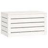 Caja De Almacenaje Madera Maciza De Pino Blanco 59,5x36,5x33 Cm