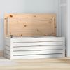 Caja De Almacenaje Madera Maciza De Pino Blanco 89x36,5x33 Cm