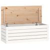 Caja De Almacenaje Madera Maciza De Pino Blanco 89x36,5x33 Cm